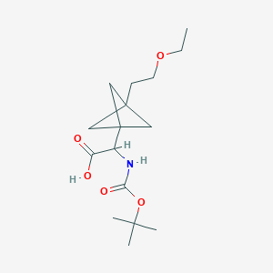 2-[3-(2-Ethoxyethyl)-1-bicyclo[1.1.1]pentanyl]-2-[(2-methylpropan-2-yl)oxycarbonylamino]acetic acid