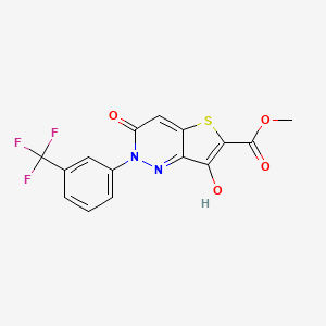Methyl 7-hydroxy-3-oxo-2-[3-(trifluoromethyl)phenyl]-2,3-dihydrothieno[3,2-c]pyridazine-6-carboxylate