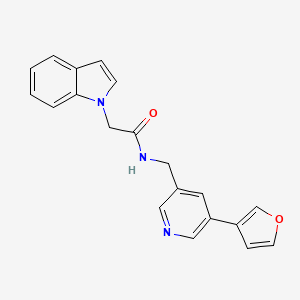 N-((5-(furan-3-yl)pyridin-3-yl)methyl)-2-(1H-indol-1-yl)acetamide