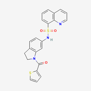 N-(1-(thiophene-2-carbonyl)indolin-6-yl)quinoline-8-sulfonamide
