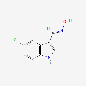 molecular formula C9H7ClN2O B2841570 (NE)-N-[(5-chloro-1H-indol-3-yl)methylidene]hydroxylamine CAS No. 1261024-31-0