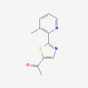 1-[2-(3-Methylpyridin-2-yl)-1,3-thiazol-5-yl]ethan-1-one