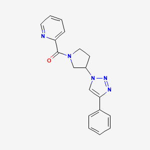 (3-(4-phenyl-1H-1,2,3-triazol-1-yl)pyrrolidin-1-yl)(pyridin-2-yl)methanone