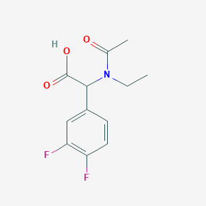 2-(3,4-difluorophenyl)-2-(N-ethylacetamido)acetic acid