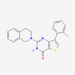 2-(3,4-dihydroisoquinolin-2(1H)-yl)-7-(2-methylphenyl)thieno[3,2-d]pyrimidin-4(3H)-one