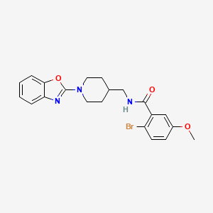 molecular formula C21H22BrN3O3 B2841591 N-((1-(苯并[d]噁唑-2-基)哌啶-4-基)甲基)-2-溴-5-甲氧基苯甲酰胺 CAS No. 1797954-03-0