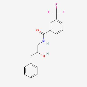 molecular formula C17H16F3NO2 B2841592 N-(2-hydroxy-3-phenylpropyl)-3-(trifluoromethyl)benzamide CAS No. 1351607-56-1