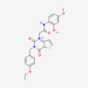 molecular formula C25H25N3O6S B2841593 N-(2,4-dimethoxyphenyl)-2-{3-[(4-ethoxyphenyl)methyl]-2,4-dioxo-1H,2H,3H,4H-thieno[3,2-d]pyrimidin-1-yl}acetamide CAS No. 1252910-91-0