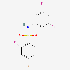 molecular formula C12H7BrF3NO2S B2841598 4-Bromo-N-(3,5-difluorophenyl)-2-fluorobenzenesulfonamide CAS No. 1715249-34-5