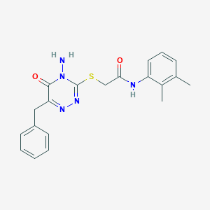 molecular formula C20H21N5O2S B2841601 2-[(4-amino-6-benzyl-5-oxo-4,5-dihydro-1,2,4-triazin-3-yl)sulfanyl]-N-(2,3-dimethylphenyl)acetamide CAS No. 886961-71-3