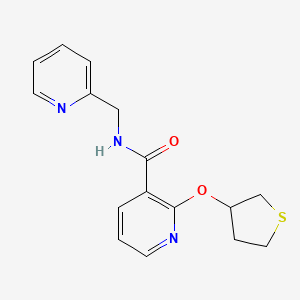 molecular formula C16H17N3O2S B2841604 N-(pyridin-2-ylmethyl)-2-((tetrahydrothiophen-3-yl)oxy)nicotinamide CAS No. 1904341-40-7