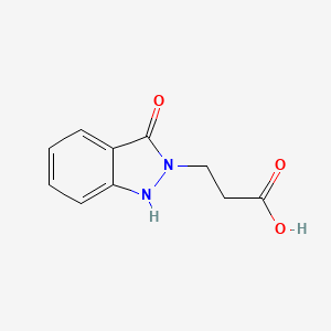 molecular formula C10H10N2O3 B2841612 2H-Indazole-2-propanoic acid, 1,3-dihydro-3-oxo- CAS No. 54932-71-7