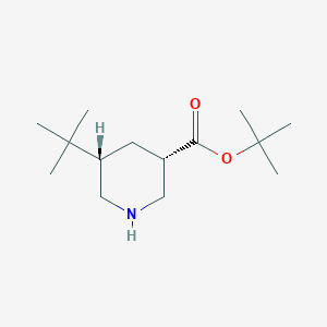 molecular formula C14H27NO2 B2841616 Tert-butyl (3S,5S)-5-tert-butylpiperidine-3-carboxylate CAS No. 2287238-78-0