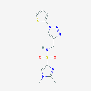 1,2-dimethyl-N-((1-(thiophen-2-yl)-1H-1,2,3-triazol-4-yl)methyl)-1H-imidazole-4-sulfonamide