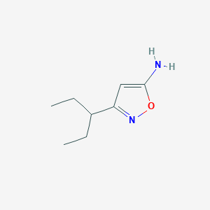 molecular formula C8H14N2O B2841624 3-(Pentan-3-yl)isoxazol-5-amine CAS No. 344746-40-3