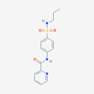molecular formula C15H17N3O3S B284163 N-[4-(propylsulfamoyl)phenyl]pyridine-2-carboxamide 