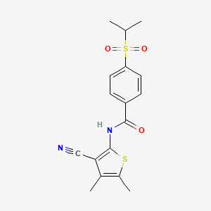 N-(3-cyano-4,5-dimethylthiophen-2-yl)-4-(isopropylsulfonyl)benzamide