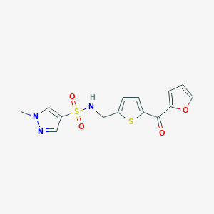 N-((5-(furan-2-carbonyl)thiophen-2-yl)methyl)-1-methyl-1H-pyrazole-4-sulfonamide