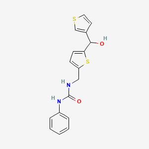 1-((5-(Hydroxy(thiophen-3-yl)methyl)thiophen-2-yl)methyl)-3-phenylurea