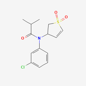 molecular formula C14H16ClNO3S B2841649 N-(3-chlorophenyl)-N-(1,1-dioxido-2,3-dihydrothiophen-3-yl)isobutyramide CAS No. 863007-54-9