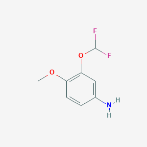 molecular formula C8H9F2NO2 B2841650 3-(Difluoromethoxy)-4-methoxyaniline CAS No. 1431962-33-2; 97963-82-1