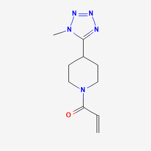 molecular formula C10H15N5O B2841653 1-[4-(1-Methyltetrazol-5-yl)piperidin-1-yl]prop-2-en-1-one CAS No. 2361639-67-8