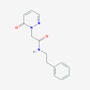 molecular formula C14H15N3O2 B2841654 2-(6-oxopyridazin-1(6H)-yl)-N-phenethylacetamide CAS No. 1208415-14-8