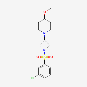 1-(1-((3-Chlorophenyl)sulfonyl)azetidin-3-yl)-4-methoxypiperidine