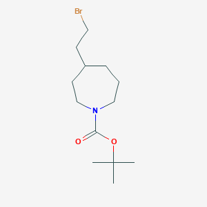 molecular formula C13H24BrNO2 B2841658 叔丁基 4-(2-溴乙基)氮杂庚烷-1-羧酸酯 CAS No. 2193065-49-3