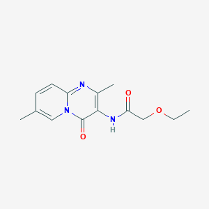 molecular formula C14H17N3O3 B2841660 N-(2,7-二甲基-4-氧代-4H-吡啶[1,2-a]嘧啶-3-基)-2-乙氧乙酰胺 CAS No. 946382-33-8