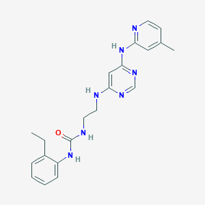 molecular formula C21H25N7O B2841661 1-(2-Ethylphenyl)-3-(2-((6-((4-methylpyridin-2-yl)amino)pyrimidin-4-yl)amino)ethyl)urea CAS No. 1428356-27-7