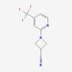 molecular formula C10H8F3N3 B2841662 1-(4-(Trifluoromethyl)pyridin-2-yl)azetidine-3-carbonitrile CAS No. 2034604-98-1