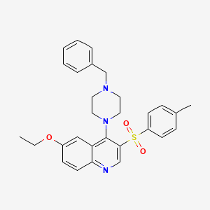 molecular formula C29H31N3O3S B2841665 4-(4-Benzylpiperazin-1-yl)-6-ethoxy-3-tosylquinoline CAS No. 866864-15-5