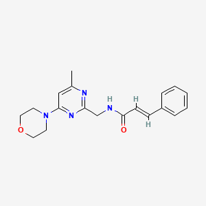 molecular formula C19H22N4O2 B2841668 N-((4-methyl-6-morpholinopyrimidin-2-yl)methyl)cinnamamide CAS No. 1798397-59-7