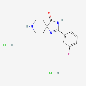 2-(3-Fluorophenyl)-1,3,8-triazaspiro[4.5]dec-1-en-4-one dihydrochloride