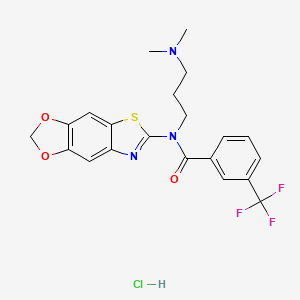 N-([1,3]dioxolo[4',5':4,5]benzo[1,2-d]thiazol-6-yl)-N-(3-(dimethylamino)propyl)-3-(trifluoromethyl)benzamide hydrochloride