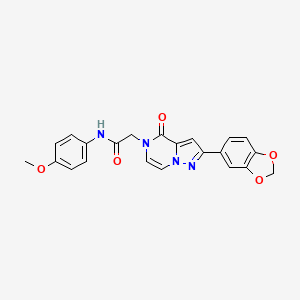 2-[2-(1,3-benzodioxol-5-yl)-4-oxopyrazolo[1,5-a]pyrazin-5(4H)-yl]-N-(4-methoxyphenyl)acetamide