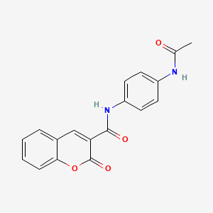 molecular formula C18H14N2O4 B2841682 N-(4-乙酰胺基苯基)-2-氧代-2H-香豆素-3-羧酰胺 CAS No. 2199-78-2