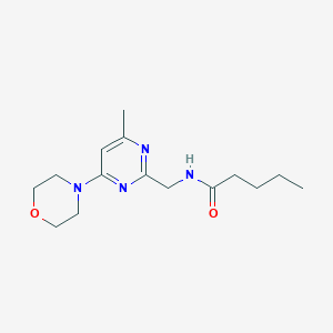 molecular formula C15H24N4O2 B2841683 N-((4-methyl-6-morpholinopyrimidin-2-yl)methyl)pentanamide CAS No. 1797805-80-1