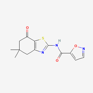 N-(5,5-dimethyl-7-oxo-4,5,6,7-tetrahydrobenzo[d]thiazol-2-yl)isoxazole-5-carboxamide