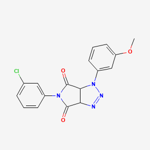 molecular formula C17H13ClN4O3 B2841691 5-(3-chlorophenyl)-1-(3-methoxyphenyl)-1,6a-dihydropyrrolo[3,4-d][1,2,3]triazole-4,6(3aH,5H)-dione CAS No. 1170223-10-5