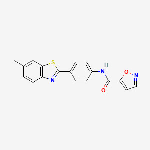 N-(4-(6-methylbenzo[d]thiazol-2-yl)phenyl)isoxazole-5-carboxamide