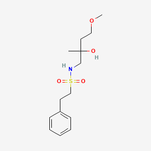 molecular formula C14H23NO4S B2841703 N-(2-hydroxy-4-methoxy-2-methylbutyl)-2-phenylethane-1-sulfonamide CAS No. 1912915-17-3