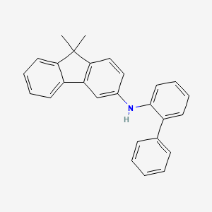 molecular formula C27H23N B2841717 N-([1,1'-Biphenyl]-2-yl)-9,9-dimethyl-9H-fluoren-3-amine CAS No. 1421789-39-0