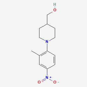 molecular formula C13H18N2O3 B2841728 [1-(2-Methyl-4-nitrophenyl)piperidin-4-yl]methanol CAS No. 1260651-12-4
