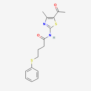 N-(5-acetyl-4-methylthiazol-2-yl)-4-(phenylthio)butanamide