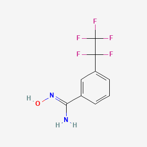 molecular formula C9H7F5N2O B2841731 N'-hydroxy-3-(pentafluoroethyl)benzene-1-carboximidamide CAS No. 2172622-53-4