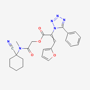 [(1-cyanocyclohexyl)(methyl)carbamoyl]methyl 3-(furan-2-yl)-2-(5-phenyl-1H-1,2,3,4-tetrazol-1-yl)prop-2-enoate