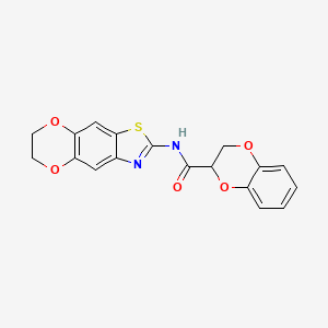 N-(6,7-dihydro-[1,4]dioxino[2',3':4,5]benzo[1,2-d]thiazol-2-yl)-2,3-dihydrobenzo[b][1,4]dioxine-2-carboxamide