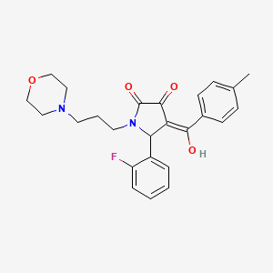 5-(2-fluorophenyl)-3-hydroxy-4-(4-methylbenzoyl)-1-(3-morpholinopropyl)-1H-pyrrol-2(5H)-one
